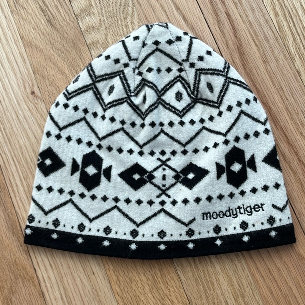 Moody Tiger Black & White Hat Kids